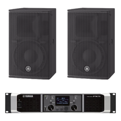 Kit de Refuerzo Sonoro / 2 Bocinas Pasivas 2 Vías 10" / Amplificador Clase D 800W a 4Ω / Respuesta 55Hz-20kHz / 32.8ft-65.6ft Cobertura | SIERRA STORE