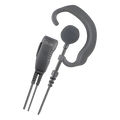 Micrófono de Solapa / PTT Integrado / Audífono Tipo Gancho / Cable 2.5' Enrollado / Compatible Kenwood Serie G | SIERRA STORE