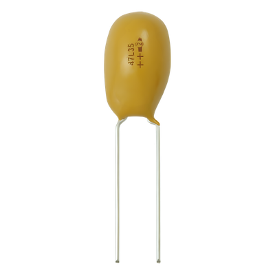 Capacitor de Tántalo / 2.2 µF (2200 nF) / 25 Vcc / Tolerancia 10% / Radial 2.54 mm (0.1 in) / -55°C a +125°C | SIERRA STORE