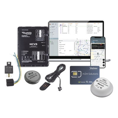 Kit Localizador 4G LTE / Anti-Jammer Ajustable / CAN Bus FMS-J1708-J1939 / Paro Motor Automático / Bluetooth / 1 Año Datos | SIERRA STORE