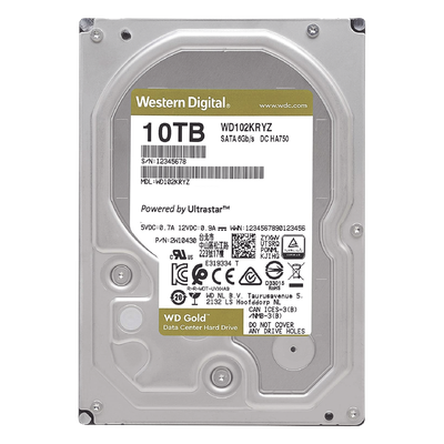 Disco Duro Gold de 10 TB / 7200 RPM / Optimizado para NAS, RAID, Data Center y NVRs de Gran Capacidad / Uso 24-7 / Proteccion | SIERRA STORE
