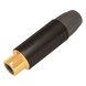 Conector RCA Hembra / Contacto Chapado en Oro / Carcasa Metálica Negra / Cable OD 3.5-6.5 mm / 2000 Ciclos | SIERRA STORE
