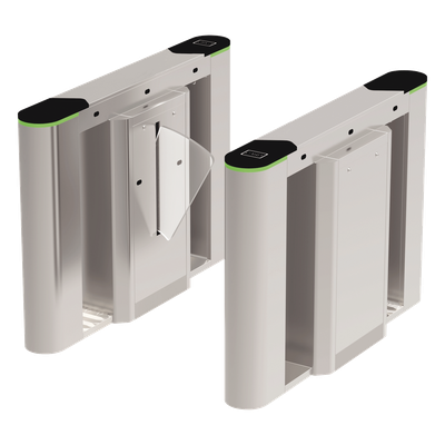 Puerta de cortesía tipo FLAP bidireccional / 30 personas por minuto / Apertura en 1 segundo / Acero inoxidable / Indicadores LED / | SIERRA STORE