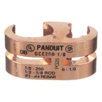 PANDUIT GCE250-1/0-Q - Conector de Conexión a Tierra tipo E / Conductor 1/0 AWG STR – 250 KCMIL MAIN / 6 AWG SOL – 1/0 AWG STR TAP / | SIERRA STORE