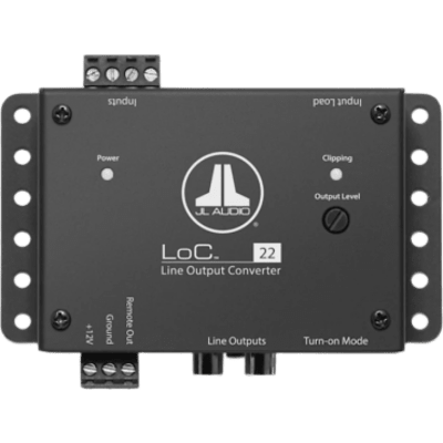 Convertidor de Salida de Línea de Vehículo JL Audio LoC-22 / 2 Canales de Entrada / 2 Canales de Salida / Alimentación 9-16 V CC / | SIERRA STORE