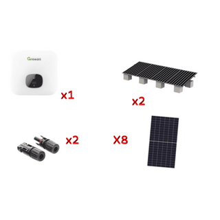 Kit Solar Interconexion  / 5kW  220Vca / Inversor GROWATT / Montaje Incluido - GROWATT