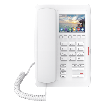 Teléfono IP WiFi para Hotelería / Pantalla LCD 3.5" Color / 6 Teclas Programables Hotline / PoE 802.3af / WiFi 2.4GHz / Audio HD Opus | SIERRA STORE