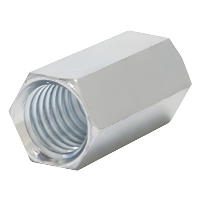 Cople hexagonal roscado cuerda maquina galvanizado de  12.7 mm (1/2"). | SIERRA STORE