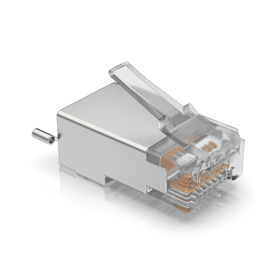 Paquete de 100 Conectores RJ45 Blindados Diseñados para Cables Ethernet UISP (UISP Cable Pro y Cable Carrier) - UBIQUITI