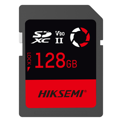 HIKSEMI by HIKVISION HS-SD-E90/128G - Tarjeta SD Profesional / 128 GB / 300 MB/s Lectura / 260 MB/s Escritura / U3 V90 / 4K-8K / TLC | SIERRA STORE