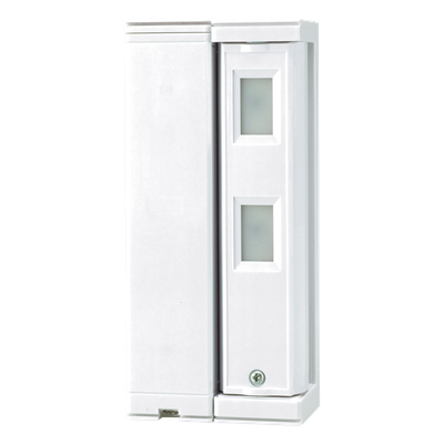 Sensor de Cortina Exterior / Alcance Ajustable 2 m (6.6 ft) o 5 m (16.4 ft) / Inalámbrico con Pilas / Inmunidad Mascotas 25 kg / IP | SIERRA STORE