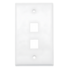 HIKVISION DS-1FPA2-A - Placa de Pared / 2 Puertos / UL 94 V-0 / 114x70x10 mm / 0.37x0.23x0.03 ft / 20 Piezas / Blanco | SIERRA STORE