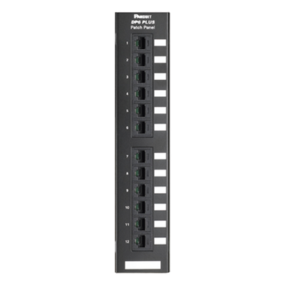 PANDUIT DP12688TGY - Panel de Parcheo de Impacto 110 / Categoría 6 / 12 Puertos / Montaje en Pared / 1-250 MHz / PoE++ 100W | SIERRA STORE