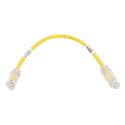 PANDUIT UTPSP1YLY - Cable de Parcheo UTP Cat6 / 24 AWG / CM / 0.3 m (1 pie) / Amarillo | SIERRA STORE