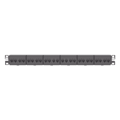 PANDUIT CP245E88BLY - Panel de Parcheo / 24 Puertos / Cat 5e / 1 UR / Plano / Negro | SIERRA STORE