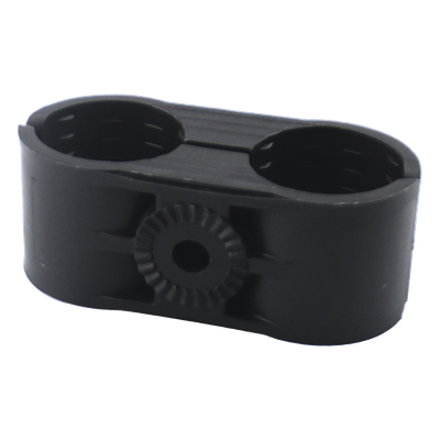 Sujetador Plástico para Cable Coaxial / 2 Cables / 1-1/4" Nominal / Rango 1.535" a 1.614" (39 a 41 mm) / Montaje Varilla 3/8" o M10 / | SIERRA STORE
