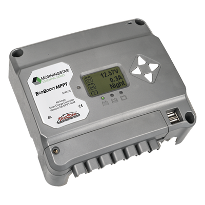 Controlador de Carga Solar MPPT / 40 A / 12V y 24V / Pantalla LCD / 2 Puertos USB 3A / Control de Iluminación | SIERRA STORE