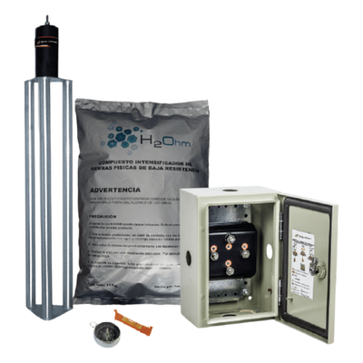Kit de puesta a tierra / 70 A / Electrodo acero inoxidable / Filtro / Acoplador 1500 A / Gabinete NEMA 4 / 20x30x12 cm (7.9x11.8x4.7 | SIERRA STORE