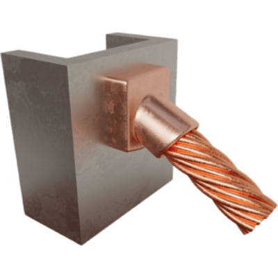 Molde para soldadura Exotérmica de superficie Vertical a cable 4 Awg en 45 Grados | SIERRA STORE