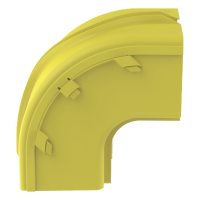 PANDUIT FROVRA6X4LYL - Bajada Vertical Exterior 90° / Canaleta 6x4 FiberRunner / Radio 2" (50.8 mm) / PC/ABS / Amarillo | SIERRA STORE