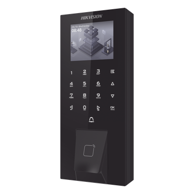 HIKVISION DS-K1T807MBFWX-E1 - Terminal de Control de Acceso Biométrico / Huella + Tarjeta M1 + PIN + Bluetooth / 5,000 Huellas / | SIERRA STORE