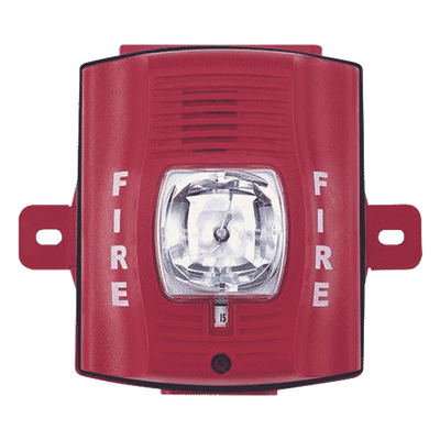 Sirena Estrobo Para Exterior De Dos Hilos Color Rojo Montaje Pared | SIERRA STORE