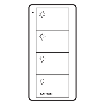 Control Pico / 4 botones / inalámbrico / biscuit / batería / 431-437 MHz / integración con hub Lutron | SIERRA STORE