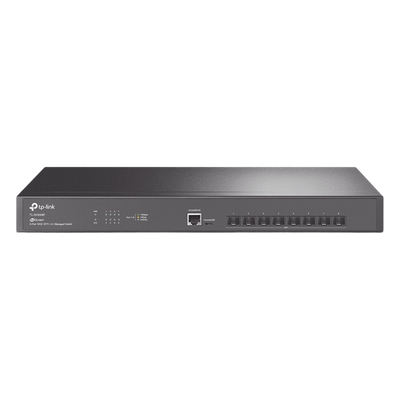 Switch Fibra Óptica L2+ / 8 Puertos SFP+ 10G / 160 Gbps / Sin Ventiladores / Montaje en Rack / Gestión Omada Centralizada | SIERRA STORE