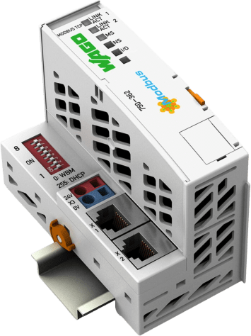 Acoplador de Bus de Campo Modbus TCP / 4ª Generación / 2 Puertos Ethernet 10/100 Mbps / Switch Integrado / Hasta 250 Módul...