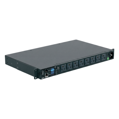 PANDUIT P08D10M - PDU Monitoreable / 8 Salidas NEMA 5-20R / Entrada NEMA 5-15P / Horizontal 1UR / 19 in / 120 Vca / 20 Amp | SIERRA STORE