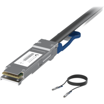 UBIQUITI UACC-DAC-QSFP28-3M - Cable de Conexión Directa DAC de 3 metros QSFP28 100/40 Gbps, Ideal para Switches UniFi | SIERRA STORE