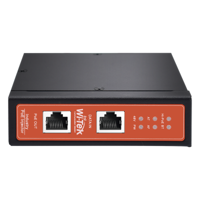 Inyector PoE Industrial / Entrada 12-57 VDC / Salida PoE++ 90W / Gigabit Ethernet / Riel DIN / Sin Ventilador | SIERRA STORE