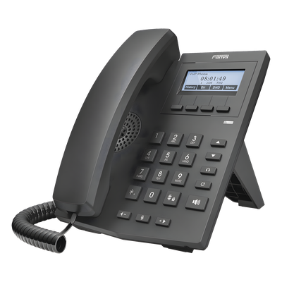 Teléfono IP empresarial para 2 lineas SIP con pantalla LCD 128 x 48 Px y conferencia de 3 vías, PoE | SIERRA STORE