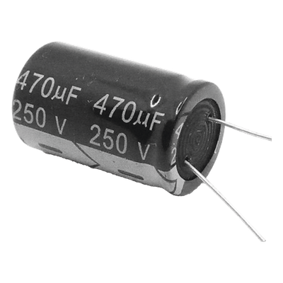 Capacitor Electrolítico / 470 µF / 250 Vcc / 105 °C / Radial 25 x 40 mm | SIERRA STORE