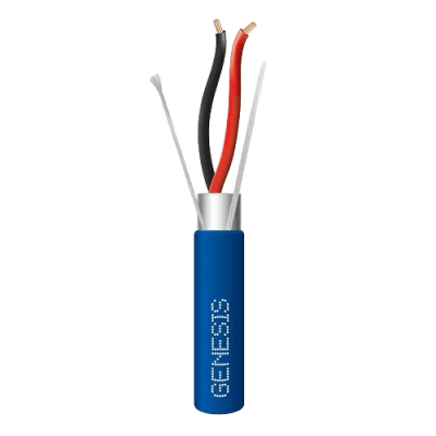 Cable Plenum Blindado / 2 x 18 AWG / 305 m (1000 ft) / Clasificación CMP, CL3P, FPLP, FT6 / Temperatura -20°C a 75°C / Color Azul | SIERRA STORE