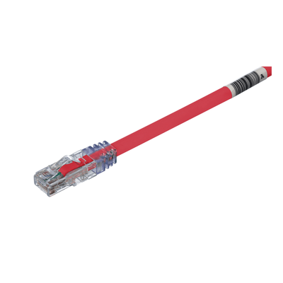 PANDUIT UTP6AX25RD - Cable de Parcheo UTP, Cat6A, 24 AWG, CM, Color Rojo, 7.62 Metros (25 Pies) | SIERRA STORE