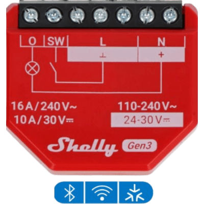 Relevador Inteligente / 16A / 3500W / Medición de Consumo / Wi-Fi 2.4 GHz / Bluetooth / -20°C a +40°C (-4°F a 104°F) | SIERRA STORE