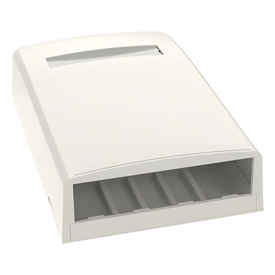 PANDUIT CBX4IW-AY - Caja de Montaje en Superficie / 4 Puertos Mini-Com / ABS / Blanco Mate / 73.6 x 27 x 114.3 mm | SIERRA STORE