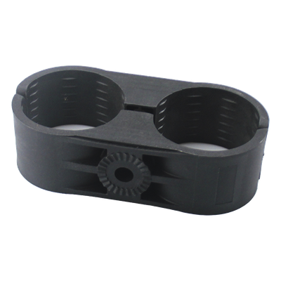 Sujetador Plástico para Cable Coaxial / Doble Soporte / 1-5/8 in / Máx 2 in (51 mm) / Varilla 3/8' o M10 | SIERRA STORE