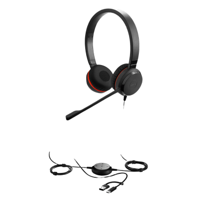 Auricular Profesional UC / Cancelación de Ruido / USB-C/A y Jack 3.5 mm / Micrófono con Supresión de Ruido / Controlador en Cable con | SIERRA STORE