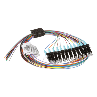 PANDUIT FZTBN1NNNSZM001 - Kit Pigtails Fibra Óptica / 12 Unidades LC Simplex / Multimodo OM4 50/125 / 900 µm / 1 m (3.28 ft) / | SIERRA STORE