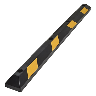 ACCESSPRO AC-183TV - Tope Vehicular / 183 cm (6 pies) / Caucho Rígido A85 / 5 Toneladas / 8 Franjas Reflejantes / Negro-Amarillo | SIERRA STORE