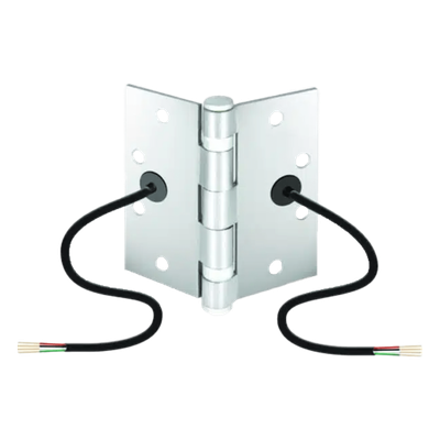 Bisagra de Transferencia Eléctrica / 12-24 VAC/VDC / 4 Hilos 28AWG / 5 Nudillos / Acero Anti-Vandalismo / Energía y Datos | SIERRA STORE