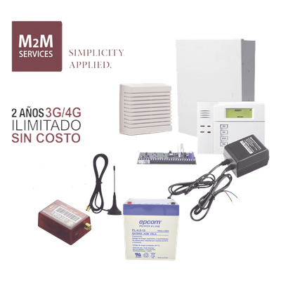 Kit de Alarma Híbrida / Panel 48 Zonas / Comunicador 4G LTE-M/5G / Sirena 15 W / 2 Años de Datos Incluidos | SIERRA STORE