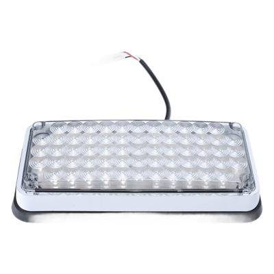 Luz de Advertencia LED / 7x3" / Bicolor Rojo/Claro / 66 LEDs / 12 VCC / 10 Patrones de Destello / Montaje Permanente | SIERRA STORE