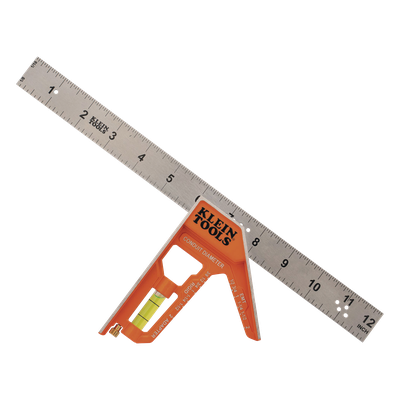 Escuadra Especial / 12 Pulgadas / Bordes 45° y 90° / Regla Magnética / Ranura en V para Tubo Conduit / Plantilla 3 Pasos | SIERRA STORE