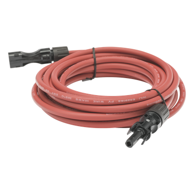 Cable Fotovoltaico / 2.5 m (8.2 ft) / 10 AWG / MC4-M Ambos Extremos / Rojo | SIERRA STORE