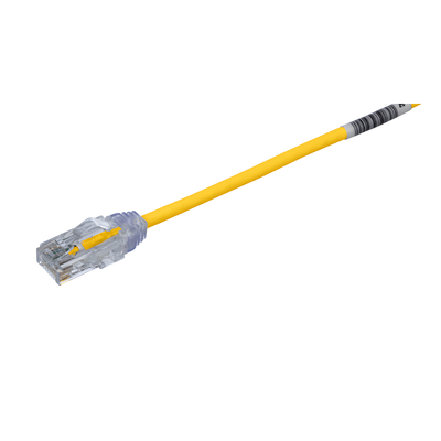 PANDUIT UTP28SP15YL - Cable de Parcheo UTP / Cat6 / 28AWG / 4.57 m (15 pies) / Amarillo / Diámetro 3.8 mm / PoE++ / -10 a 75°C | SIERRA STORE