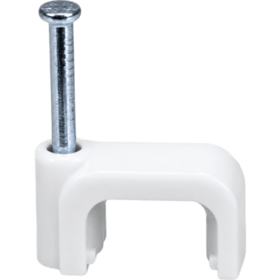Grapa para Cable Plano de 5 mm Color Blanco / Paquete con 100 Piezas | SIERRA STORE