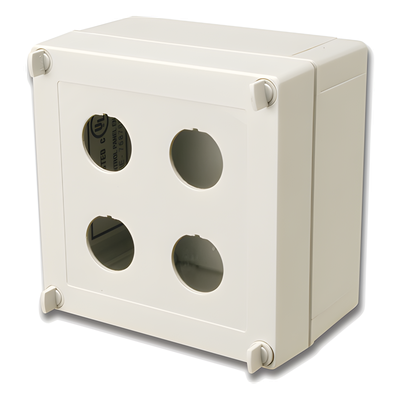 SIEMON X-IBOX-04 - Caja Industrial de Conexión / IP66/IP67 NEMA 4X / 4 Puertos Cobre o Fibra / 48 Fibras / 5.1 x 5.1 x 3.2 in | SIERRA STORE